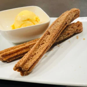 Classic Churro With Vanilla Ice Cream