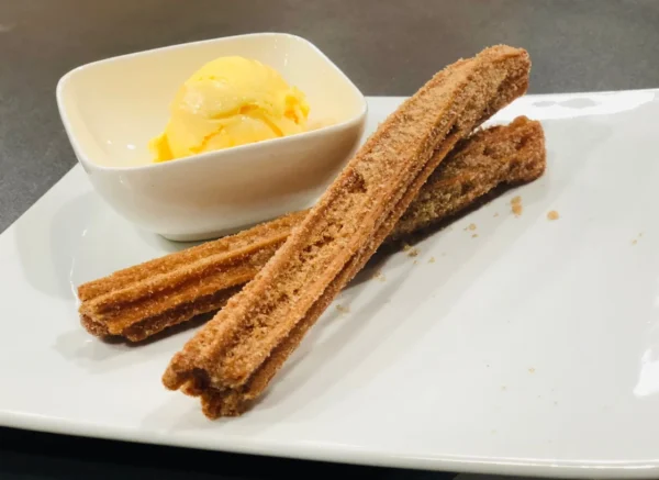 Classic Churro With Vanilla Ice Cream